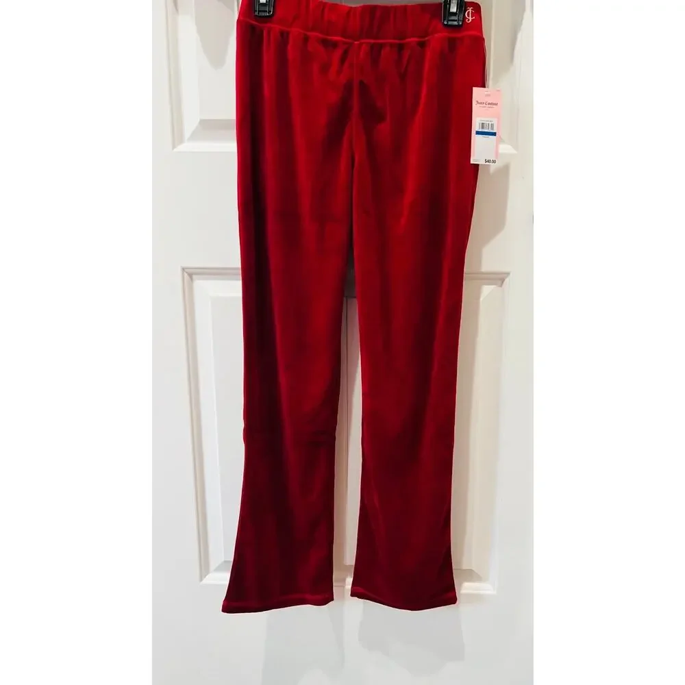 NWT❤️JUICY COUTURE Girl's Foil Print Velour Zip Up Hoodie and legging sets szXL
